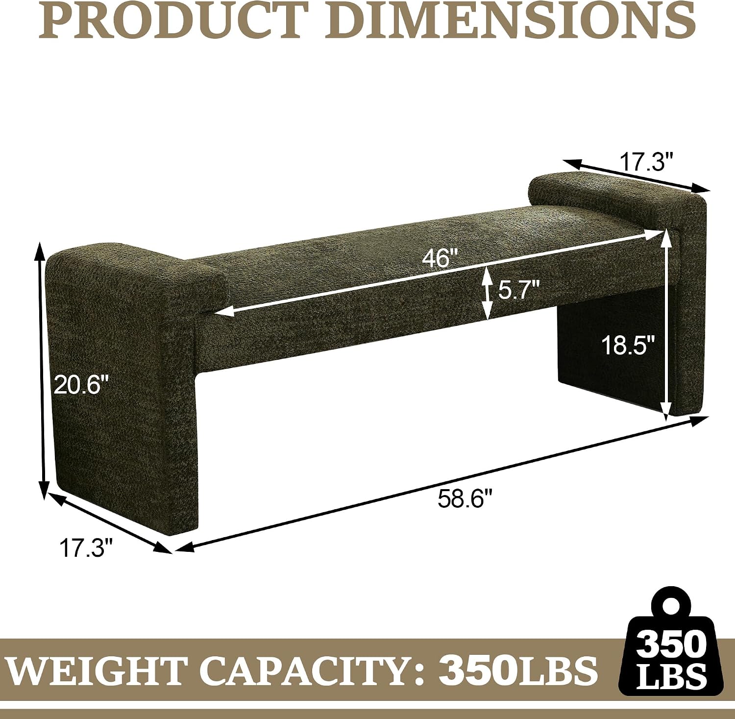 Green Modern Upholstered End of Bed Bench