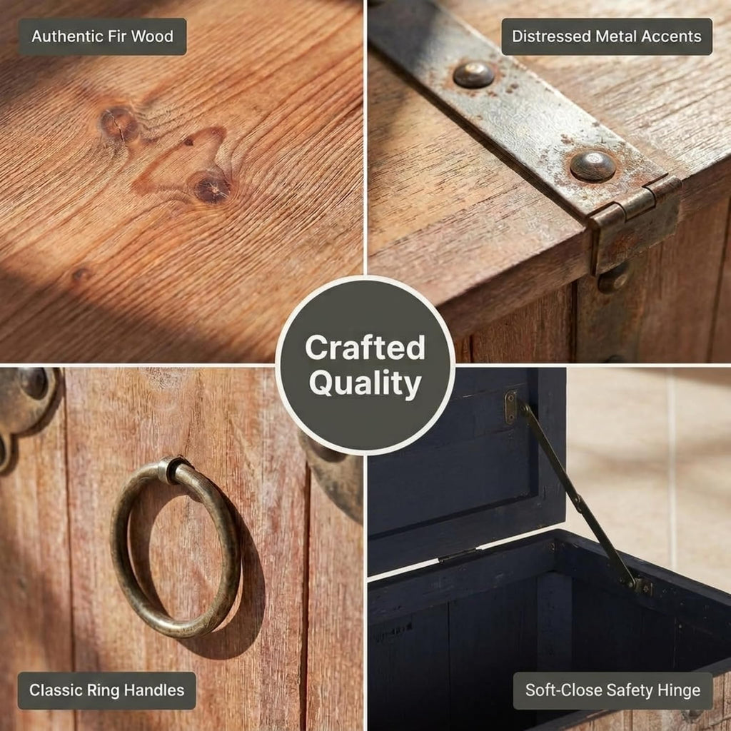 Natural Fir Victorian Decorative Trunk