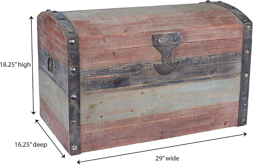 Weathered Wooden Storage Trunk