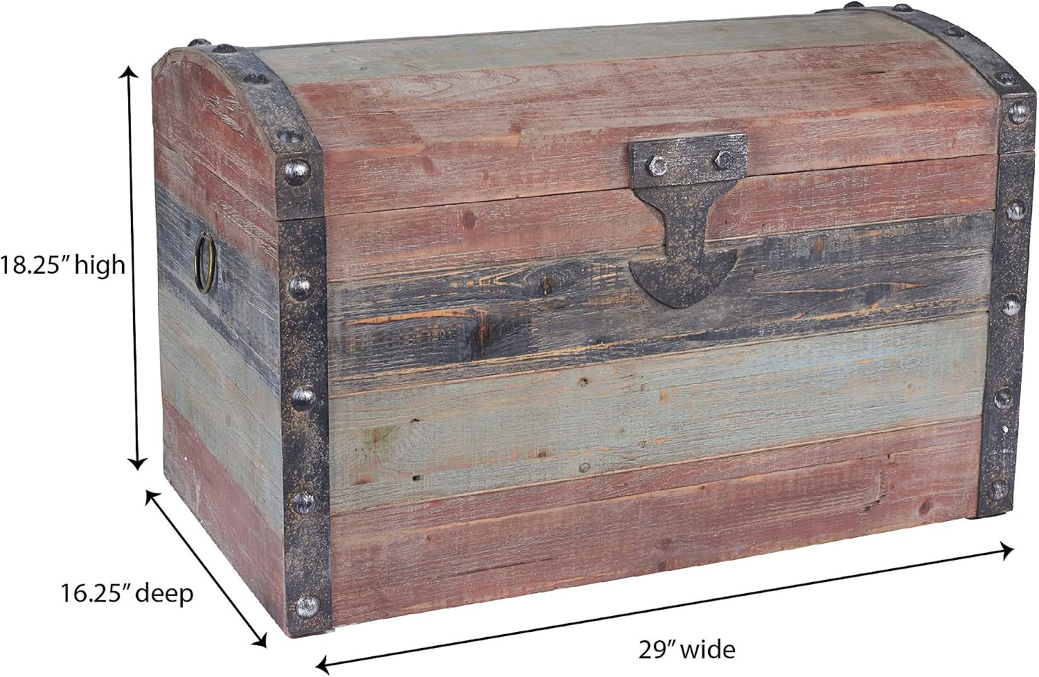 Weathered Wooden Storage Trunk