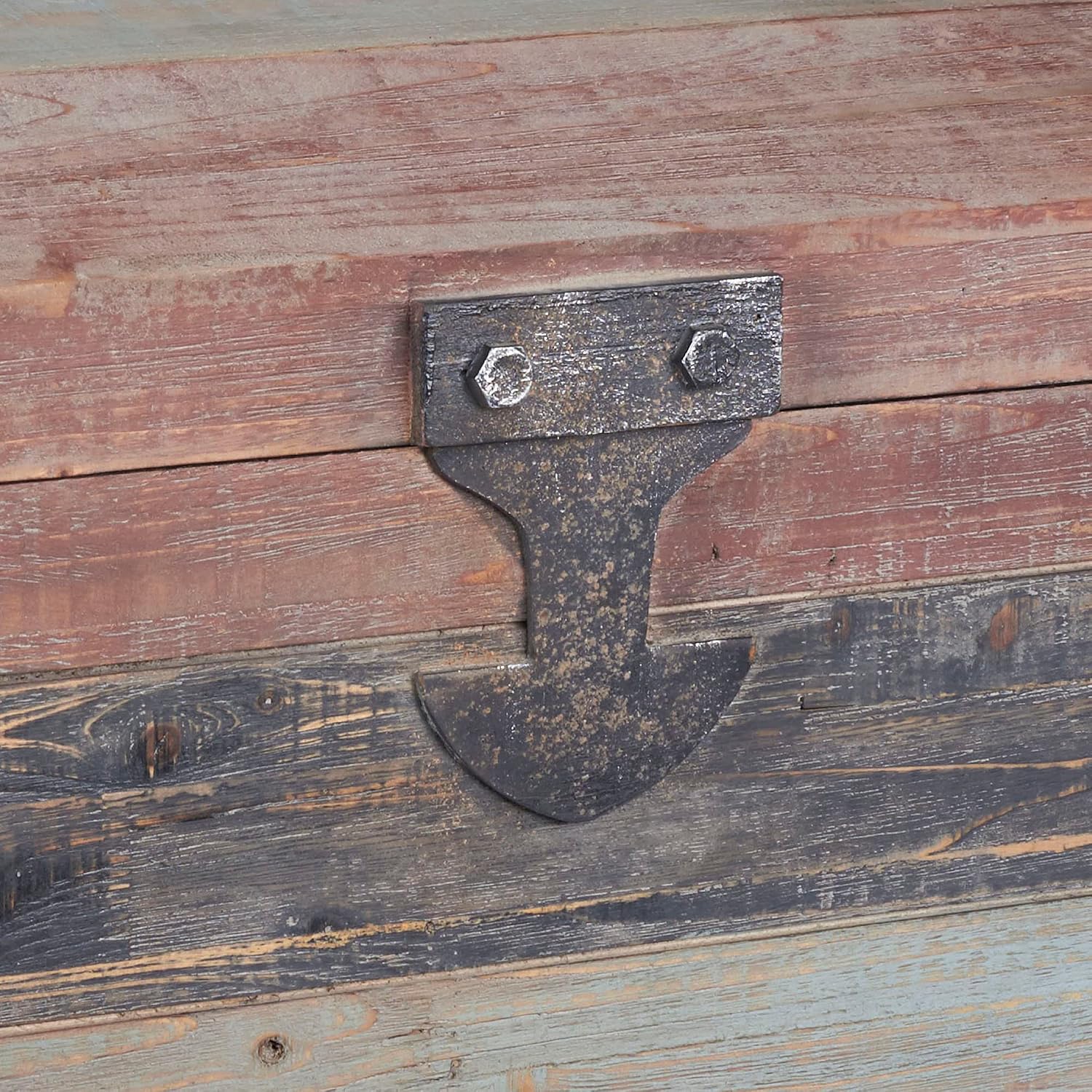 Weathered Wooden Storage Trunk