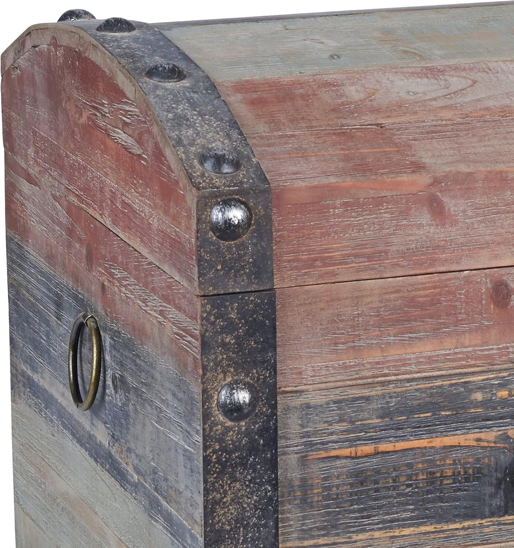 Weathered Wooden Storage Trunk