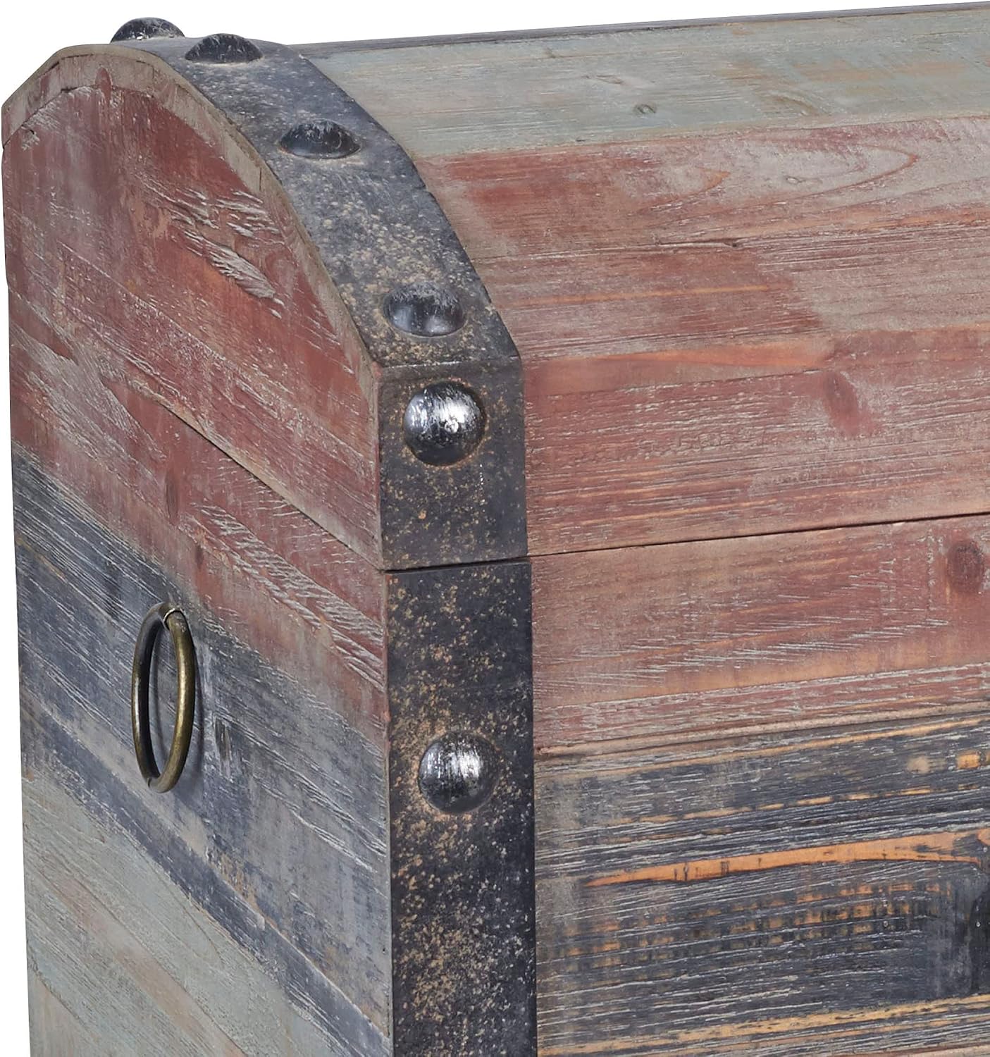 Weathered Wooden Storage Trunk