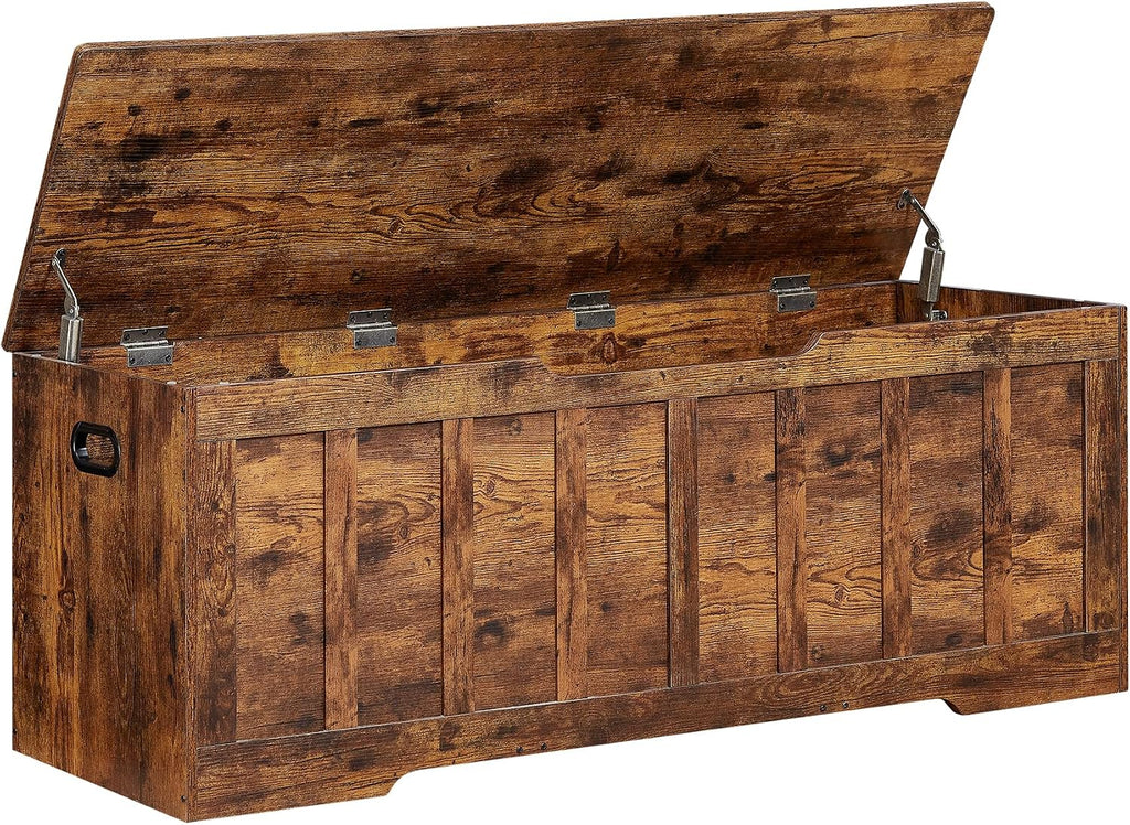 Rustic Brown Large Wooden Storage Chest
