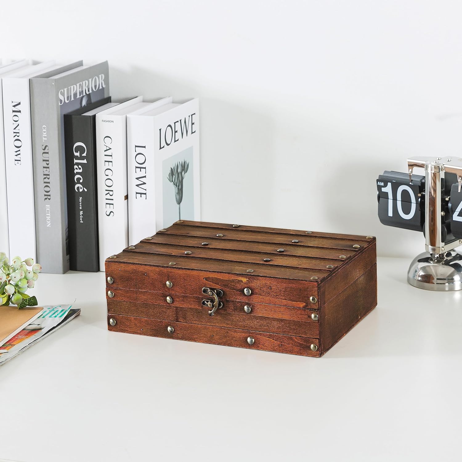 Vintage Wooden Keepsake Storage Box